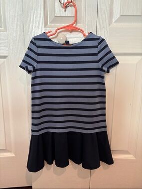 Polo by Ralph Lauren Blue Striped Knit Dress with Navy Skirt